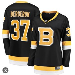 NWOT Patrice Bergeron Boston Bruins Womens Fanatics Breakaway Jersey Black small
